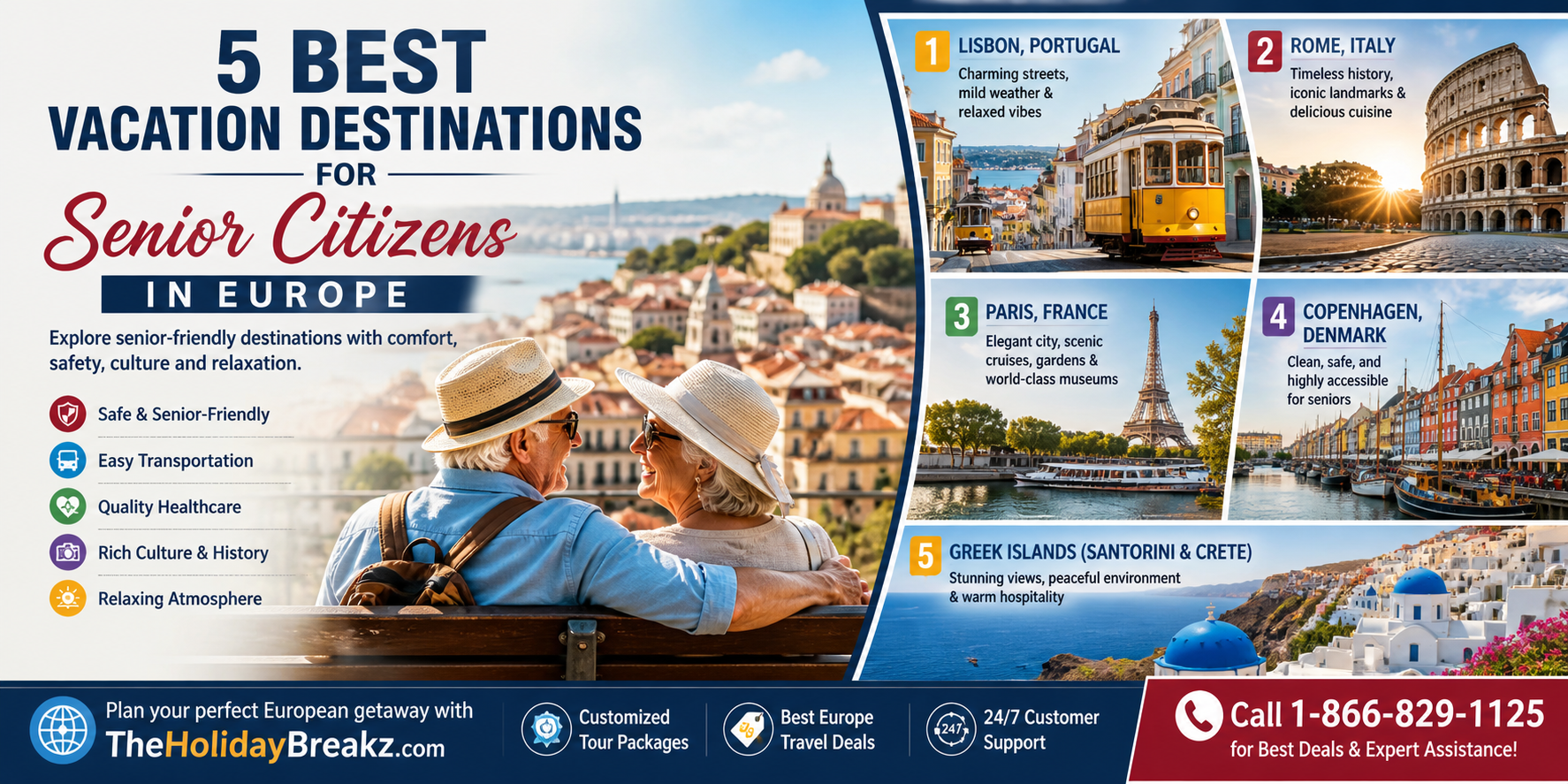 5 Best Vacation Destinations for Senior Citizens in Europe